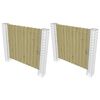 vidaXL Afrasteringspaal 2 st 20 x 20 x 190 cm Metaal Zilver