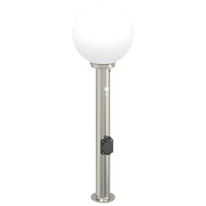 vidaXL Bolderarmatuur met sensor en stopcontact 80 cm roestvrij staal IP44