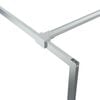 vidaXL Inloopdouchewand 140x195 cm transparant ESG-glas zilverkleurig