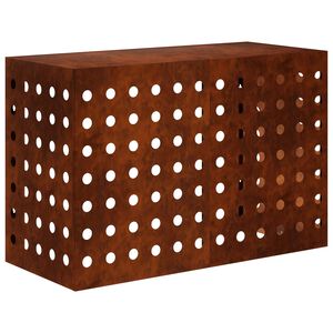 vidaXL Airconditioner hoes Roestkleurig 90 x 40 x 60 cm weervast staal