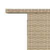 vidaXL Tuintafel met glazen blad 100x55x73 cm poly rattan beige