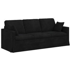 vidaXL Bank Zwart 198 x 78 x 80 cm Fluweel