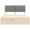 vidaXL Bedframe met Gevoerd Hoofdgedeelte Lichtgrijs 140 x 200 cm