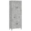 vidaXL Hoge kast 69,5x34x180 cm bewerkt hout betongrijs