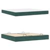vidaXL Bedframe met matras met matras 2 pcs Groen Fluweel