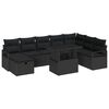 vidaXL Tuin Sofa Set 9 st poly rattan
