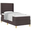 vidaXL Boxspringbed met matras Donkerbruin 100 x 200 cm Stof