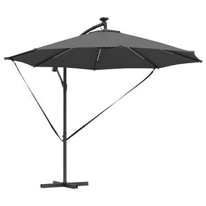 vidaXL Parasol Antraciet 294 x 294 x 248 cm Polyester en Aluminium
