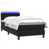vidaXL Boxspring met matras en LED fluweel zwart 90x220 cm