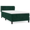 vidaXL Boxspring met matras fluweel donkergroen 80x200 cm
