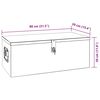vidaXL Opbergbox 80x39x30 cm aluminium zwart