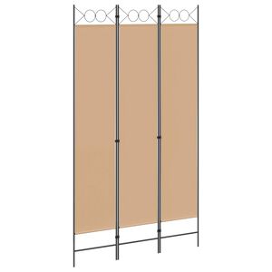 vidaXL 3-Panel Room Divider Beige 120 x 220 cm Stof