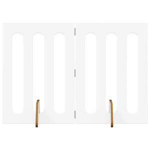 vidaXL Opvouwbaar huisdierhek 2 st Wit 100,5 x 38 x 70 cm Bewerkt hout