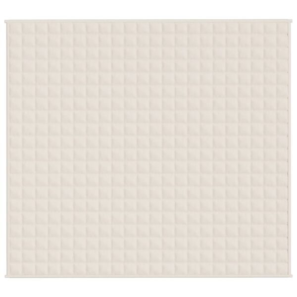 vidaXL Verzwaringsdeken 200x230 cm 9 kg stof lichtcr&egrave;mekleurig