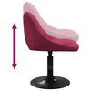 vidaXL Eetkamerstoelen draaibaar 6 st fluweel wijnrood