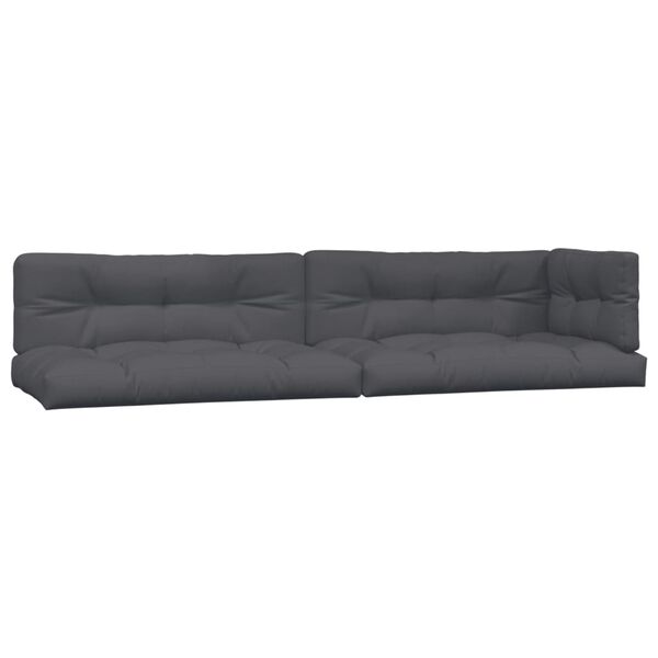 vidaXL 3-delige Loungeset pallet met kussens massief acaciahout