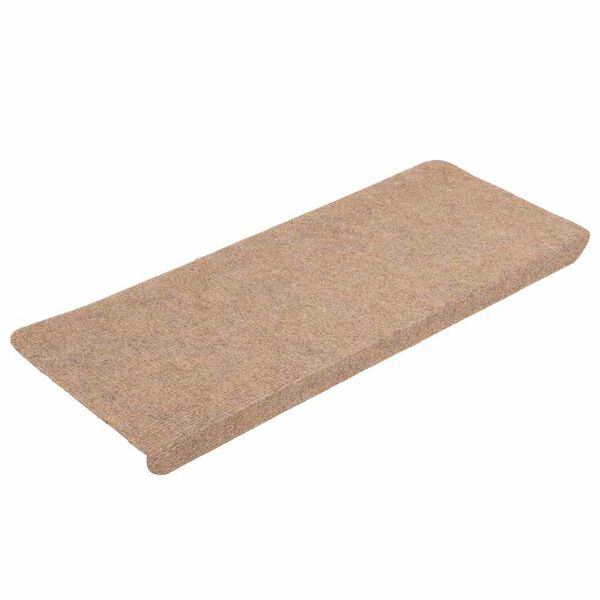 vidaXL Trapmatten zelfklevend 15 st 65x24,5x3,5 cm beige