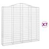 vidaXL Schanskorven 7 st gewelfd 200x30x180/200 cm ijzer
