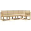 vidaXL Buiten bankenset 5 st Wit en Beige