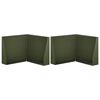 vidaXL Keerwand 2 st 50 x 50 x 40 cm Staal Olijfgroen