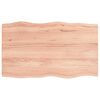 vidaXL Tafelblad natuurlijke rand 100x60x(2-4)cm eikenhout lichtbruin