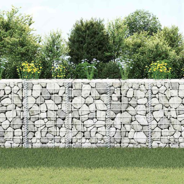 vidaXL Gabion plantenbakken 3 st verhoogd 30x30x50 cm ijzer