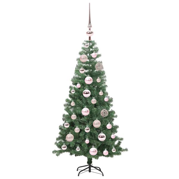 vidaXL Kerstboom met 150 LED met standaard Groen 120 cm PVC