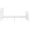vidaXL Bedframe met hoofd- en voeteneinde metaal wit 120 x 190 cm