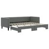 vidaXL Slaapbank met onderschuifbed 80x200 cm stof donkergrijs