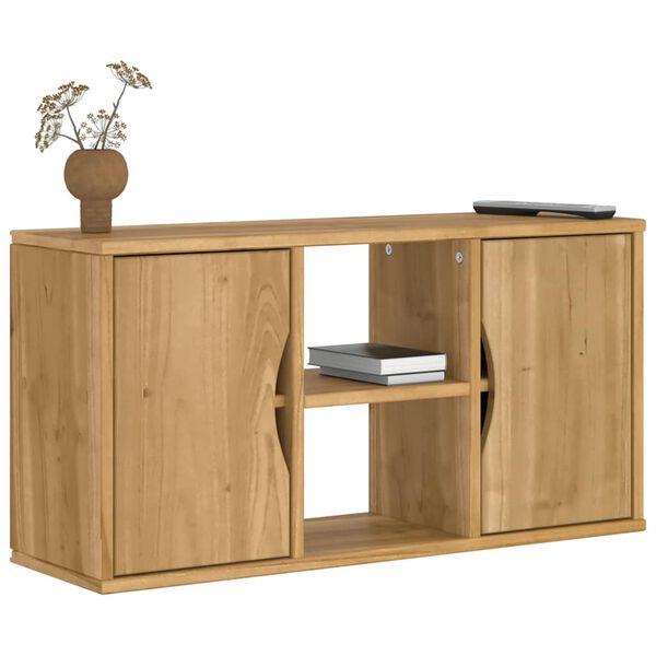 vidaXL Tv-meubel ODDA 79x24x40 cm massief grenenhout