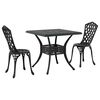 vidaXL Tuinset 3 st Zwart Gegoten aluminium