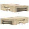 vidaXL Bedframe zonder matras hout sonoma eikenkleurig 100x200 cm