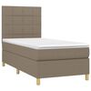 vidaXL Boxspring met matras stof taupe 100x200 cm