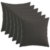 vidaXL Kussensloop 6 st HEERLEN Donkergrijs 40 x 40 cm Stof