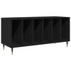 vidaXL Platenkast Zwart Eiken 100 x 38 x 48 cm Bewerkt hout