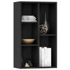 vidaXL Boekenkast/dressoir 50x25x80 cm bewerkt hout zwart