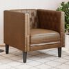 vidaXL Fauteuil Chesterfield-stijl kunstleer bruin