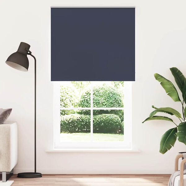 vidaXL Rolgordijn verduisterend 120x210 cm stofbreedte 116,6 cm blauw