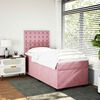 vidaXL Boxspring met matras fluweel roze 80x200 cm