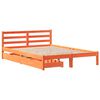vidaXL Bedframe zonder matras massief grenenhout wasbruin 150x200 cm