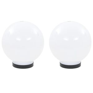 vidaXL LED-bollampen 2 st rond 20 cm PMMA