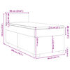 vidaXL Boxspring met matras stof donkergrijs 90x200 cm