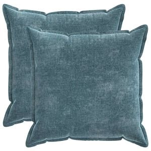 vidaXL Kussensloop 2 pcs HOUTEN Blauw 80 x 80 cm Chenille Stof