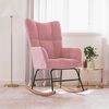 vidaXL Schommelstoel fluweel roze