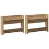 vidaXL Schoenenkast 2 st 81 x 18 x 60 cm Bewerkt hout Artisanaal eiken