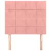 vidaXL Hoofdbord roze 100x5x118/128 cm fluweel