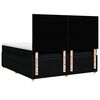vidaXL Boxspring met matras stof zwart 180x200 cm