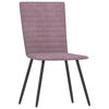 vidaXL Eetkamerstoelen 2 st fluweel roze