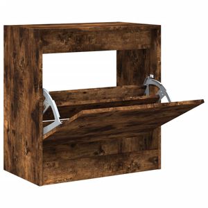 vidaXL Schoenenkast 60x34x63,5 cm bewerkt hout gerookt eikenkleurig