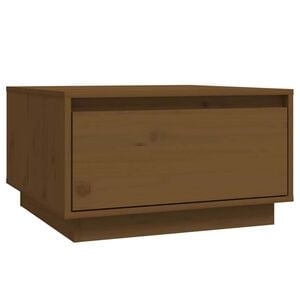 vidaXL Salontafel 55x56x32 cm massief grenenhout honingbruin